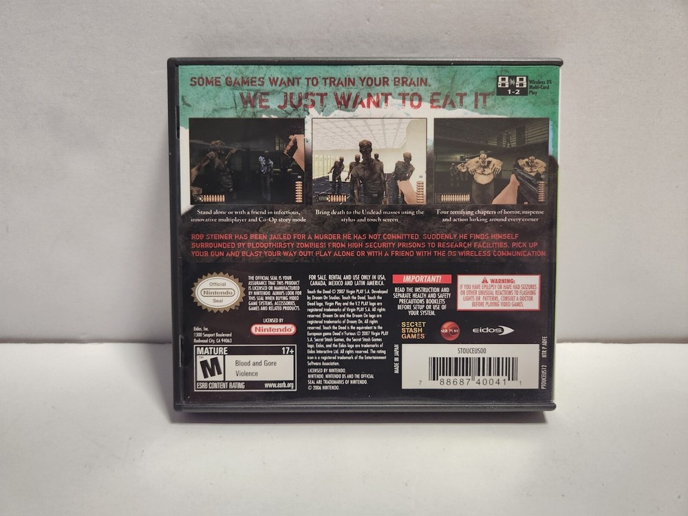 Touch The Dead (Nintendo DS) Original Case Only