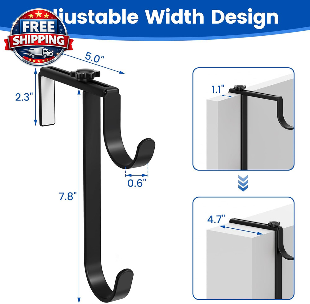 2Pcs Double Pool Pole Hooks, Adjustable Thickened Panel Pool Fence Equipment Hoo