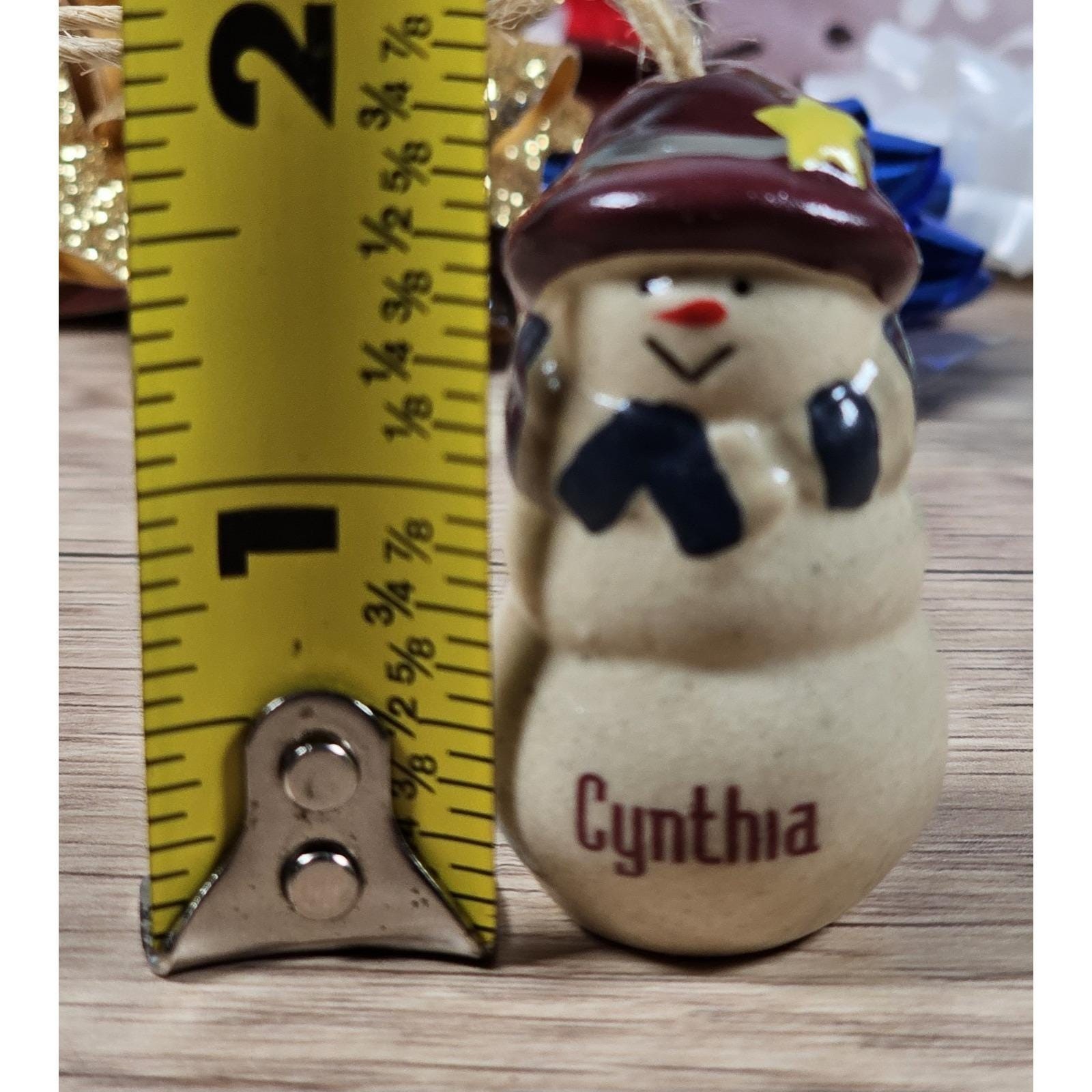 Vintage Snowwoman Ornament Cynthia Personalized Christmas Decor