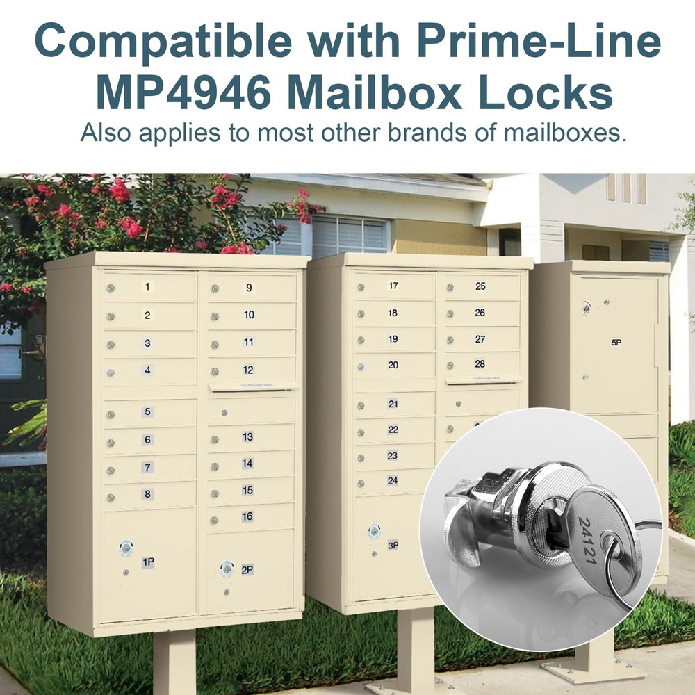 MP4946 Mailbox Lock Replacement Compatible with Cutler-Federal Silver
