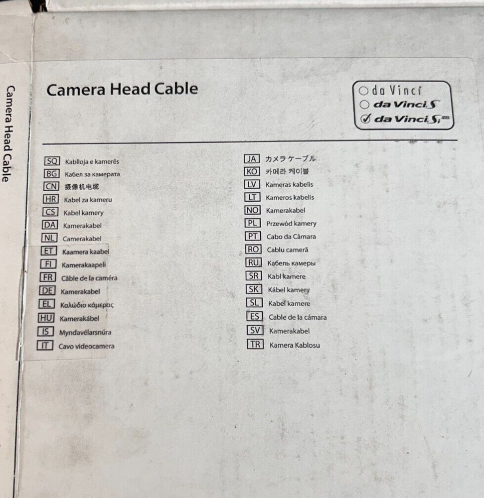 Da Vinci Camera Si Head Cable 371868 Used