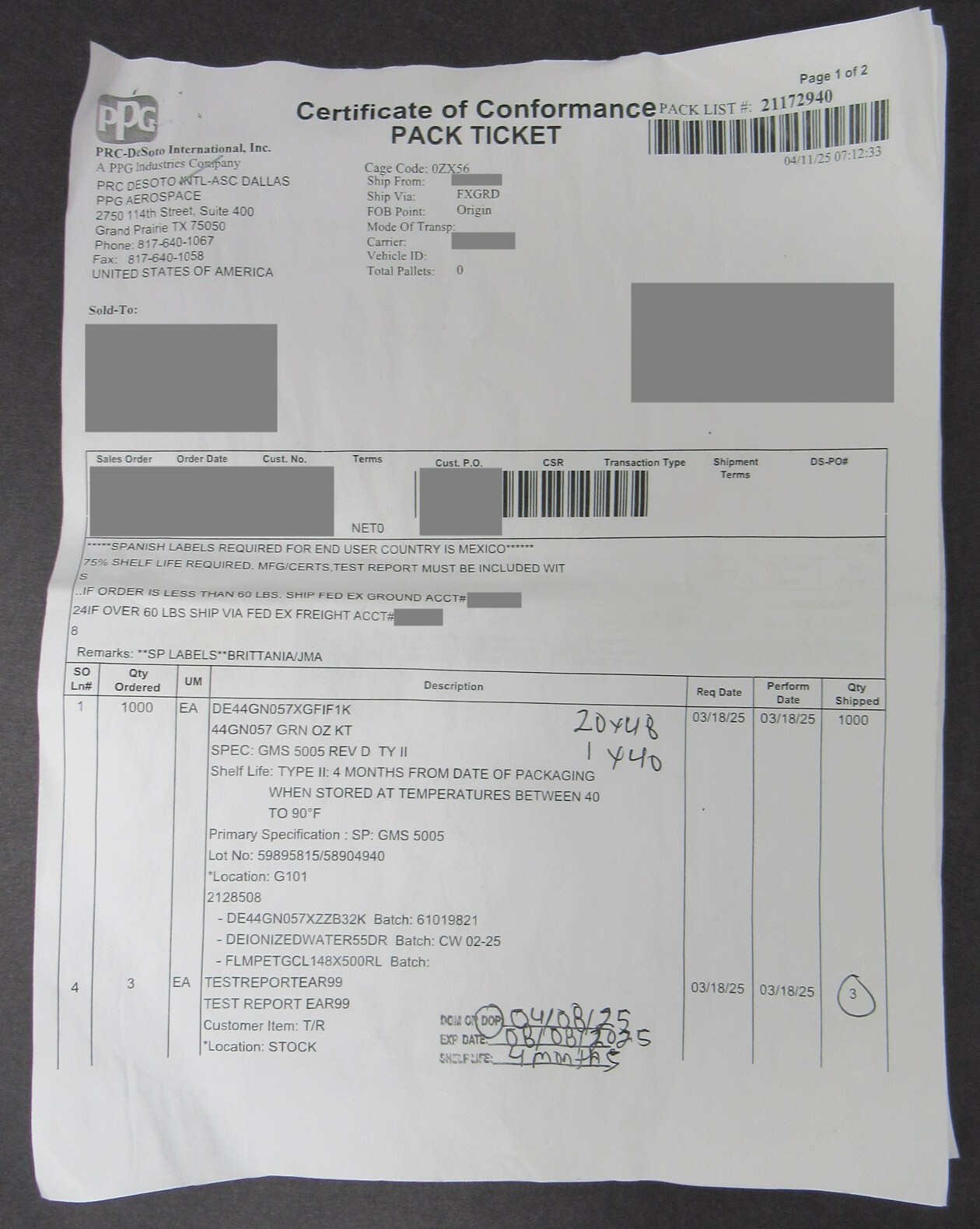 NEW PPG 2-Component Epoxy AIRCRAFT Green Primer 1oz Touch-Up Kit EXP 8-8-25 44GN