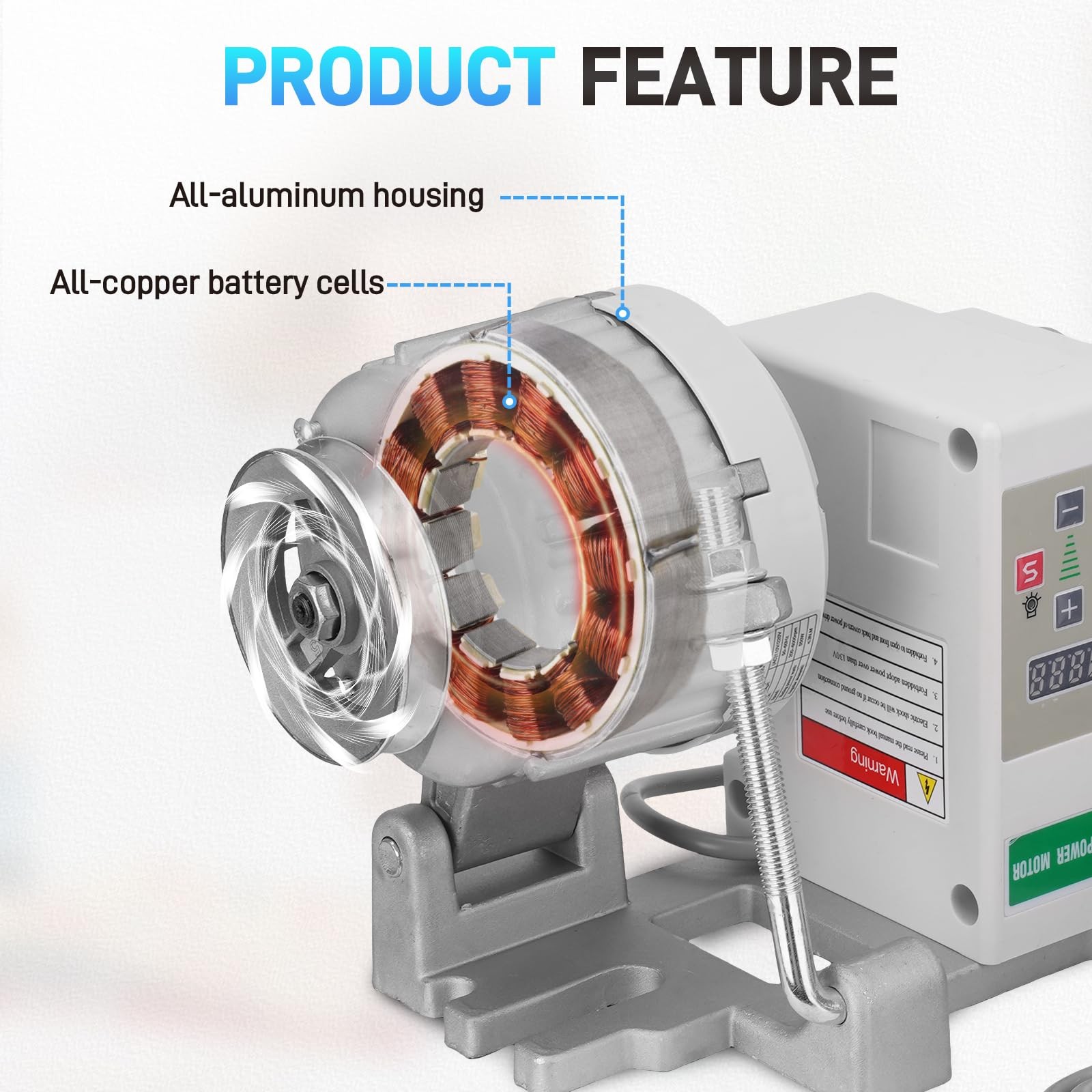 Sewing Machine Servo Motor 110V 3/4HP Speed 200-6000RPM Energy Efficient 550W