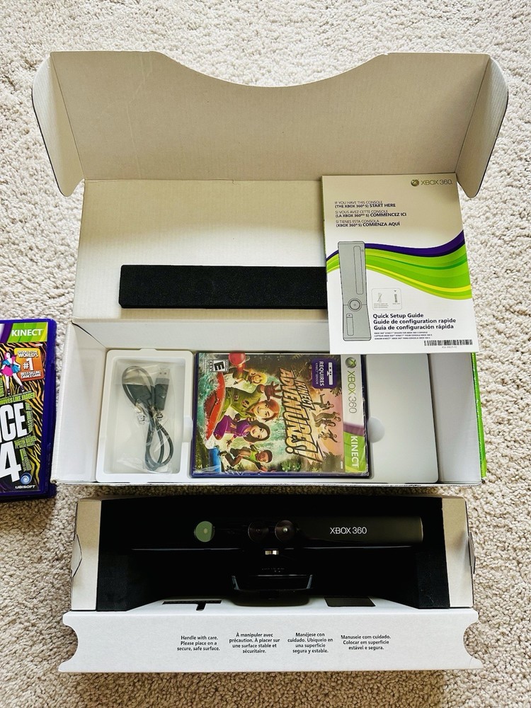 Microsoft Xbox 360 Kinect Sensor Bundle w/ 3 Games - EXCELLENT CONDITION!!!