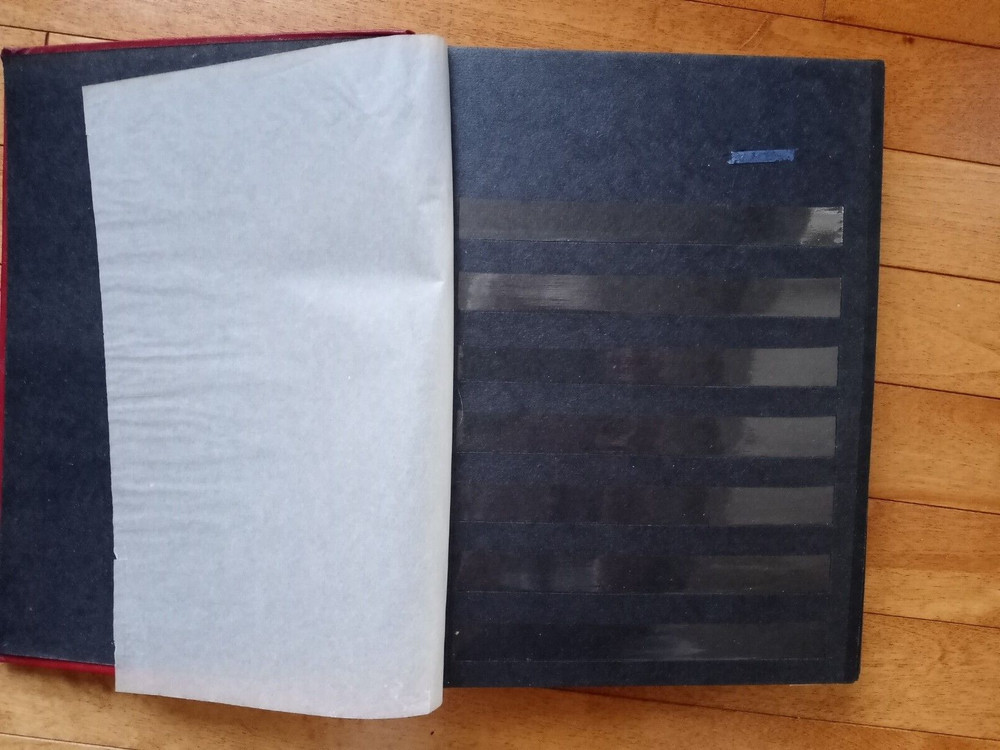 Red Stamp album Stock book Vintage