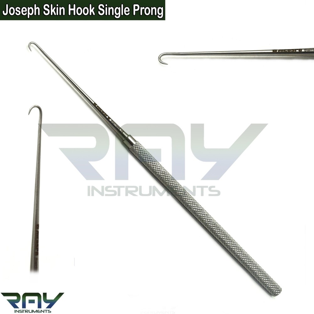 Joseph Skin Hook Single Prong Sharp Retractor Surgical Veterinary Instruments