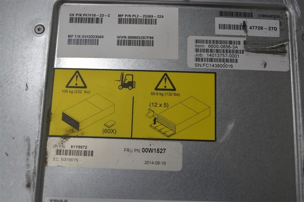 IBM 1818-80C 81Y9965 DCS3700 Disk Enclosure 60x SEE NOTES