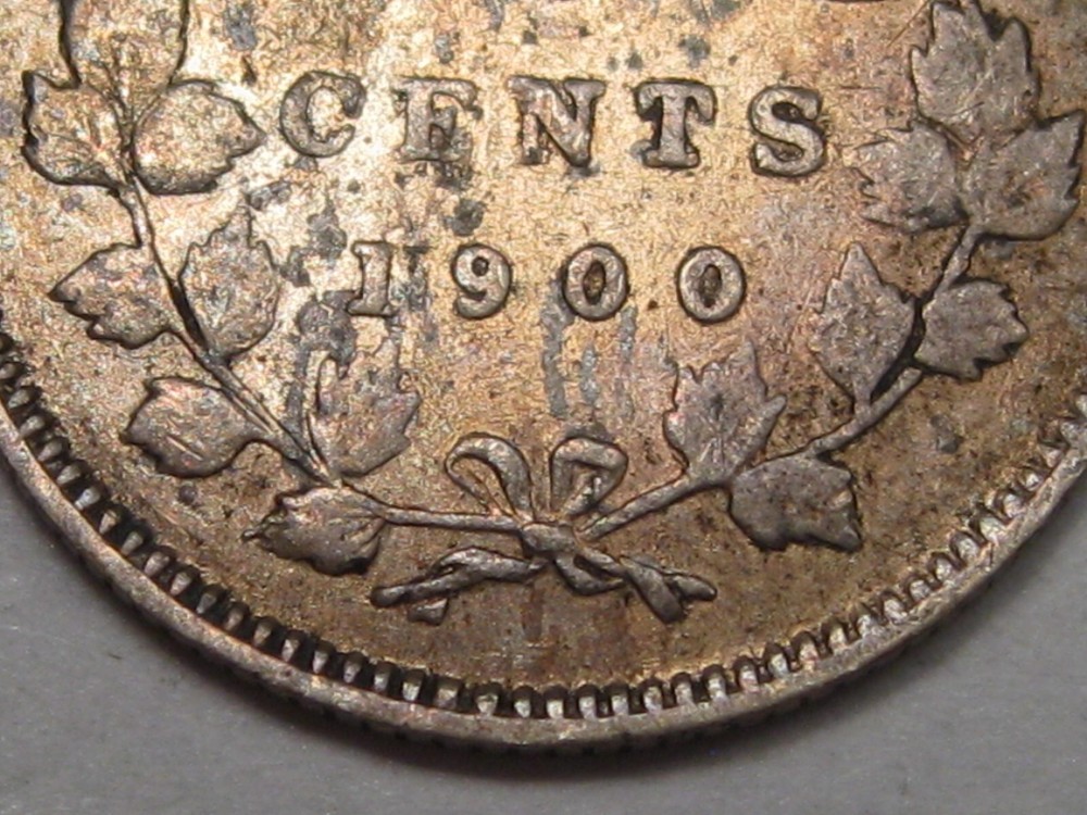 High Grade 1900 Silver 5¢ Five Cent CANDA. #4