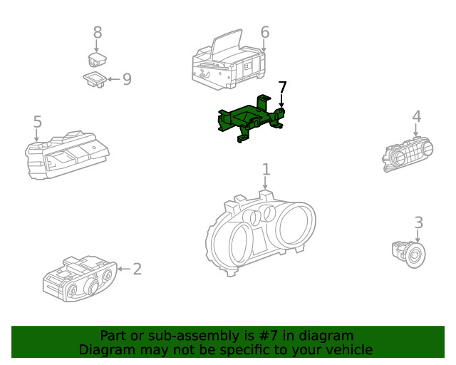 Genuine GM Head-Up Display Bracket 60002888