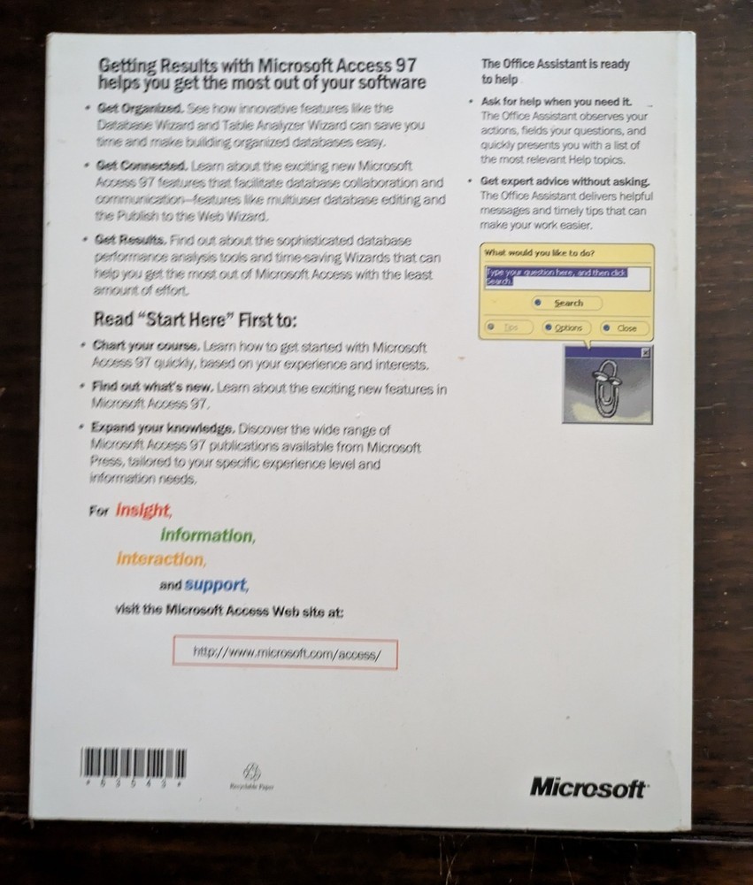 Getting Results With Microsoft Office 97 Book Only