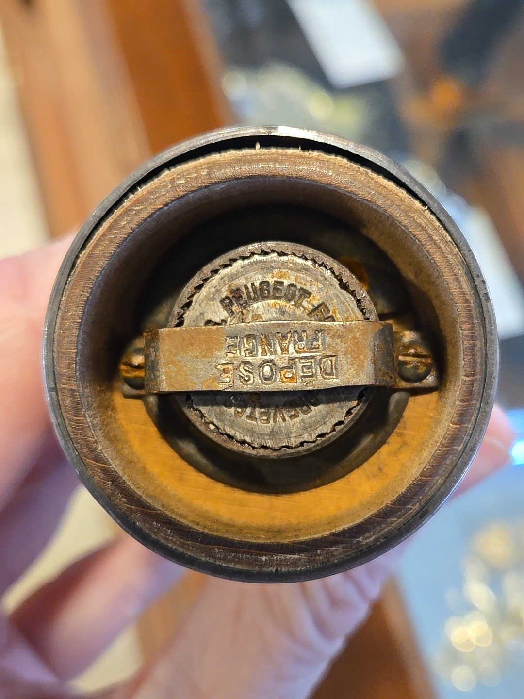 ANTIQUE STERLING SILVER PEPPER GRINDER MILL - PEUGEOT FRANCE - Model Z