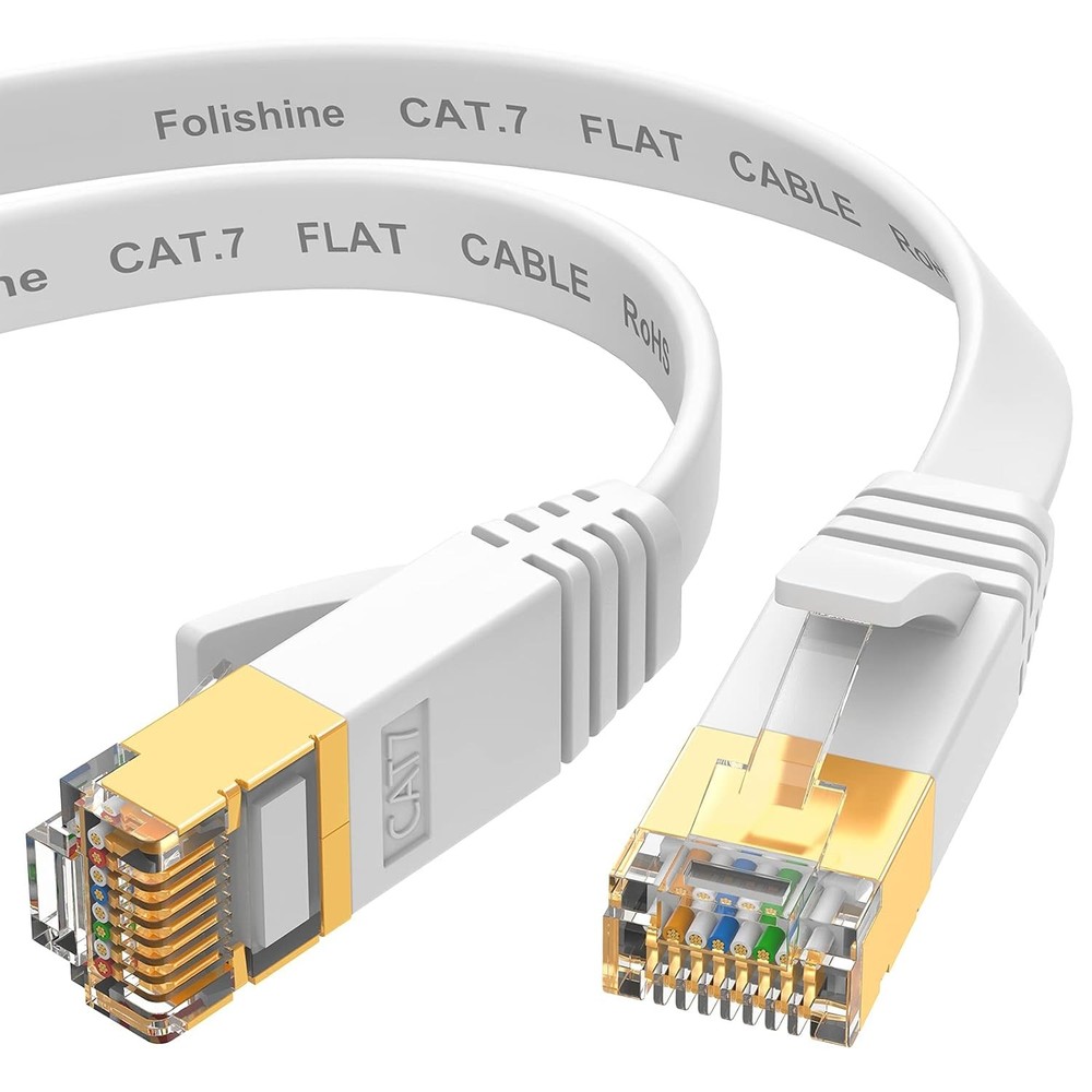 Ethernet Cable 15 ft, Cat7 High Speed Cable, Flat LAN Patch Cords 5M