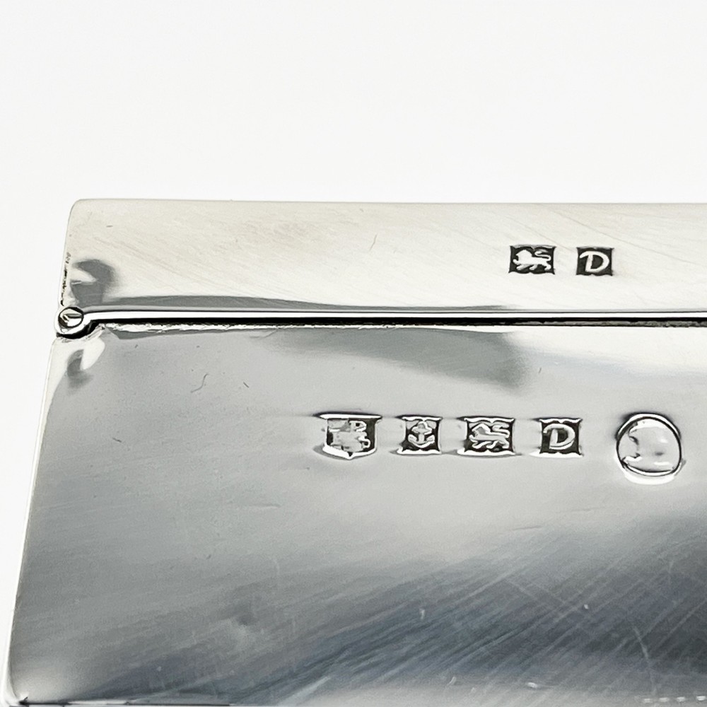 Handsome Rectangular Sterling Silver Trinket or Cigarette Box 1953 Birmingham