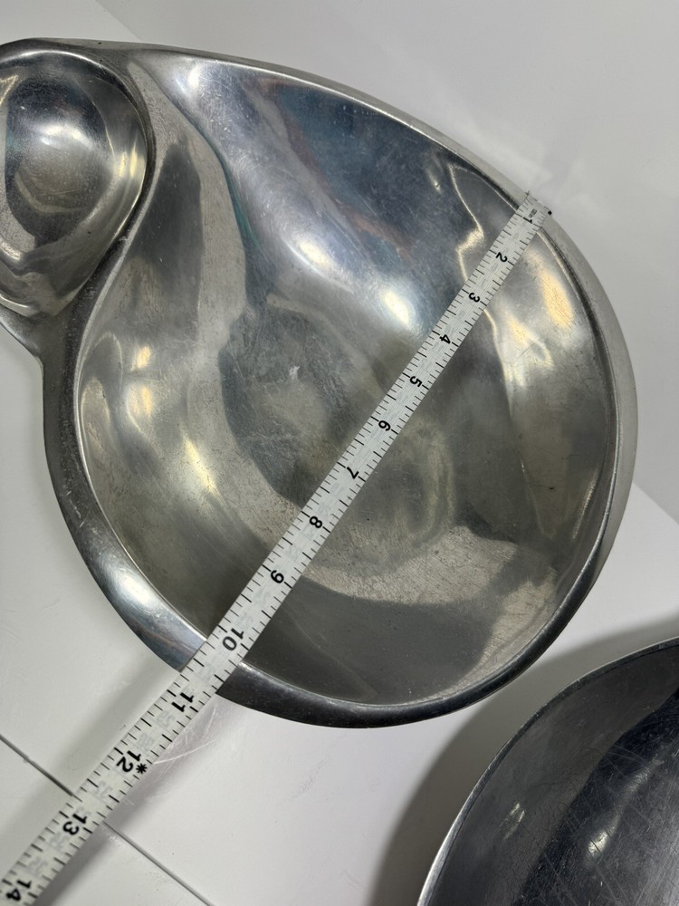 Nambe Chip & Dip Platter And Serving Dish (b92)