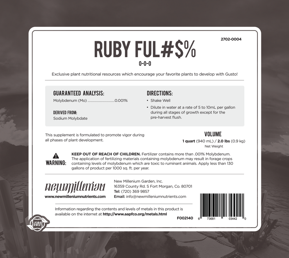 Ruby FUL#$% Molybdenum Fertilizer - 32 fl oz by New Millenium