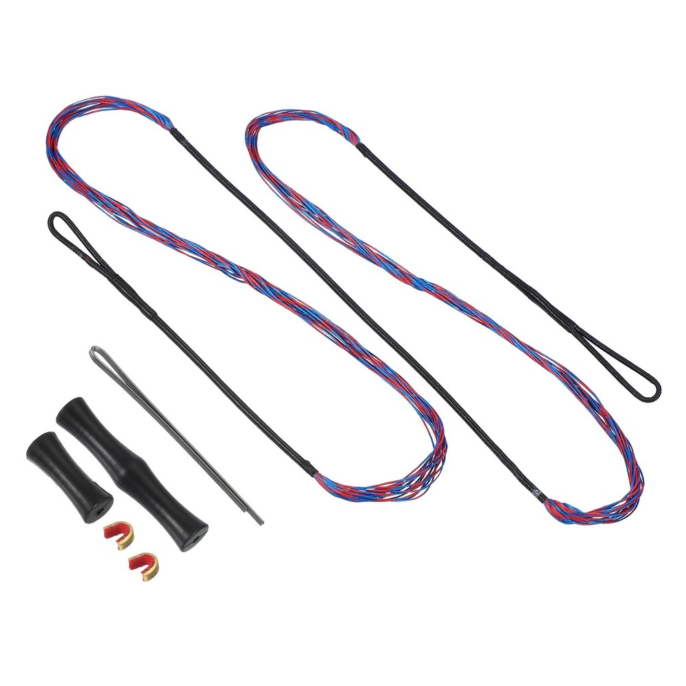 14 Strands Bow String Replacement for AMO 62" Recurve Bow String Red-Blue