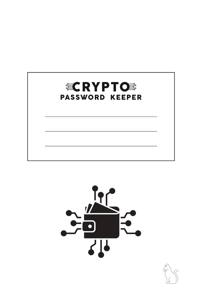 Crypto Password Keeper | Cryptocurrency Recovery Phrase | 120 pages