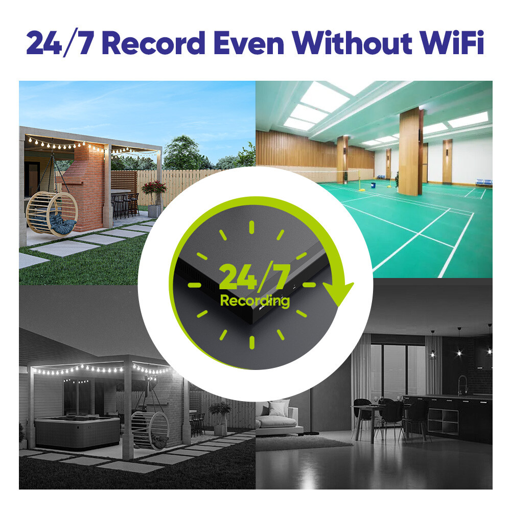SANNCE Wireless 3MP Security Camera System 5MP 8CH NVR Two-Way Audio Recording