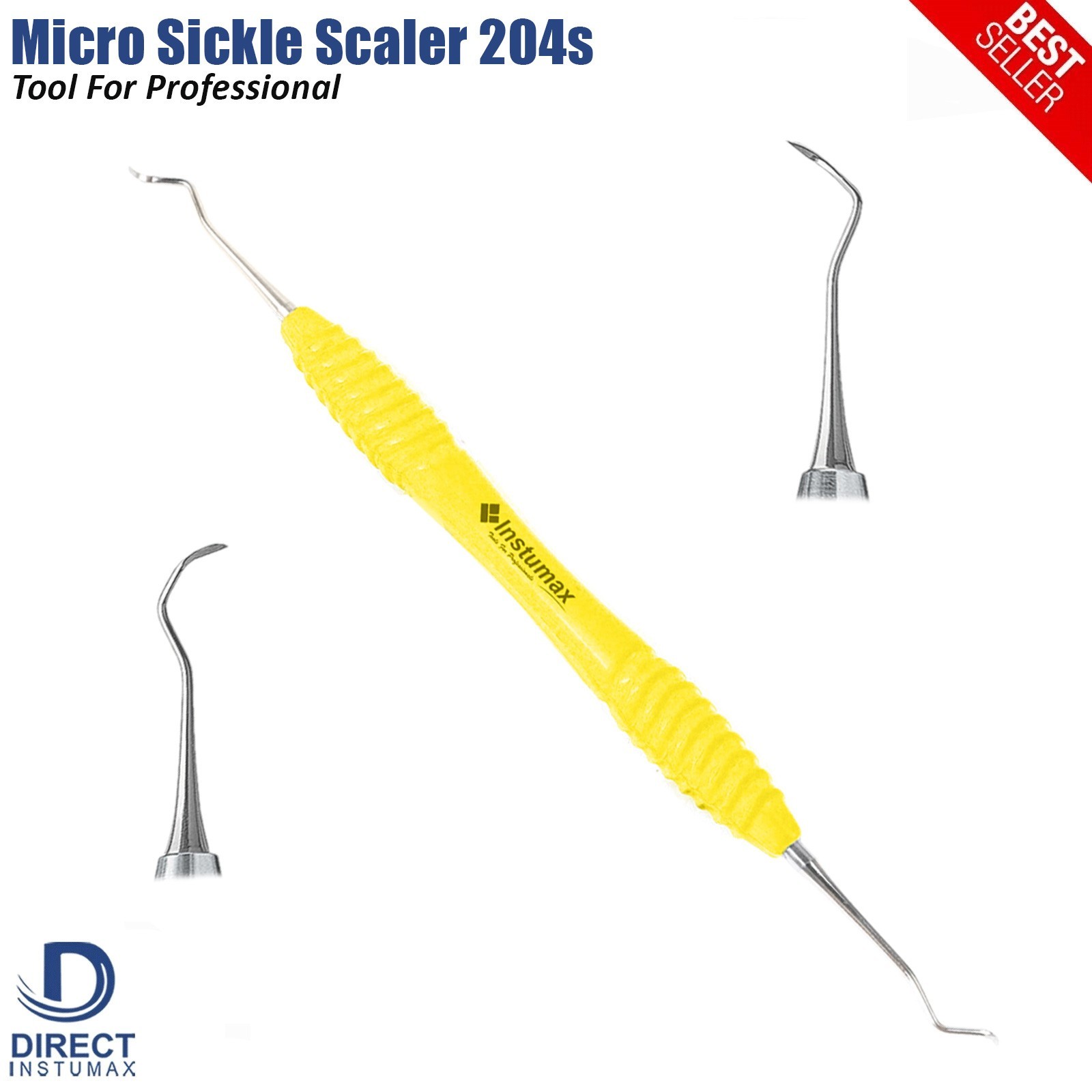 Sickle Scaler 204s Dental Hand Instruments Pro Periodontal Hygiene Pick Tool CE