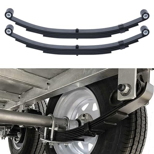 Trailer Leaf Spring Kit,4 Leaf 1750lb Capacity Double Eye Spring for 3500lb