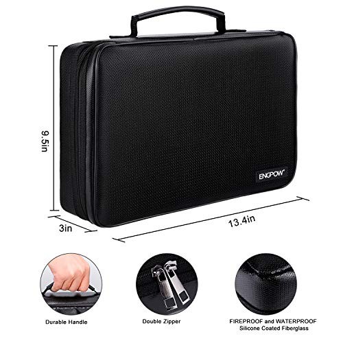 Battery Organizer, Fireproof Battery Organizer Storage Case with Tester