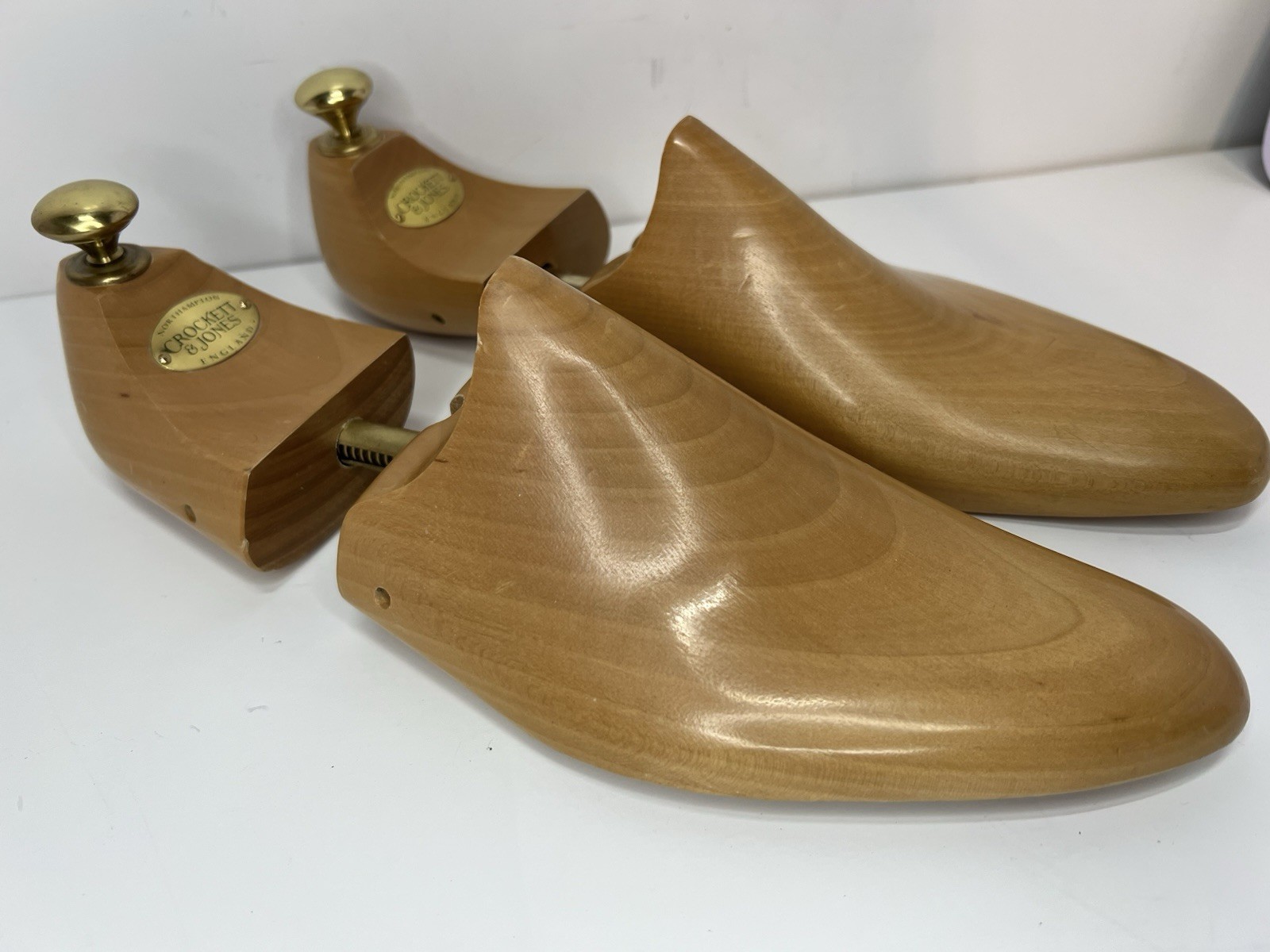 CROCKETT & JONES UK 8 E US 9 LACQUERED LASTED TREES SHOE TREE WOOD 631