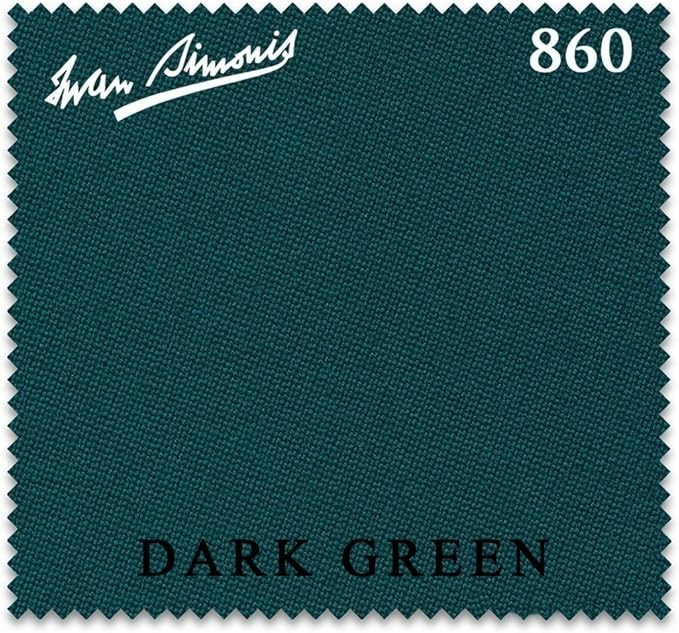 Simonis 860 Pool Table Cloth - Dark Green 8FT