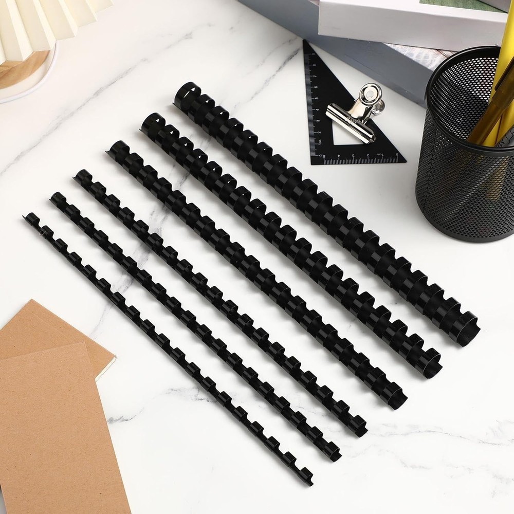 Versatile 150-Piece Plastic Binding Combs with 6 Sizes for Notebooks & More