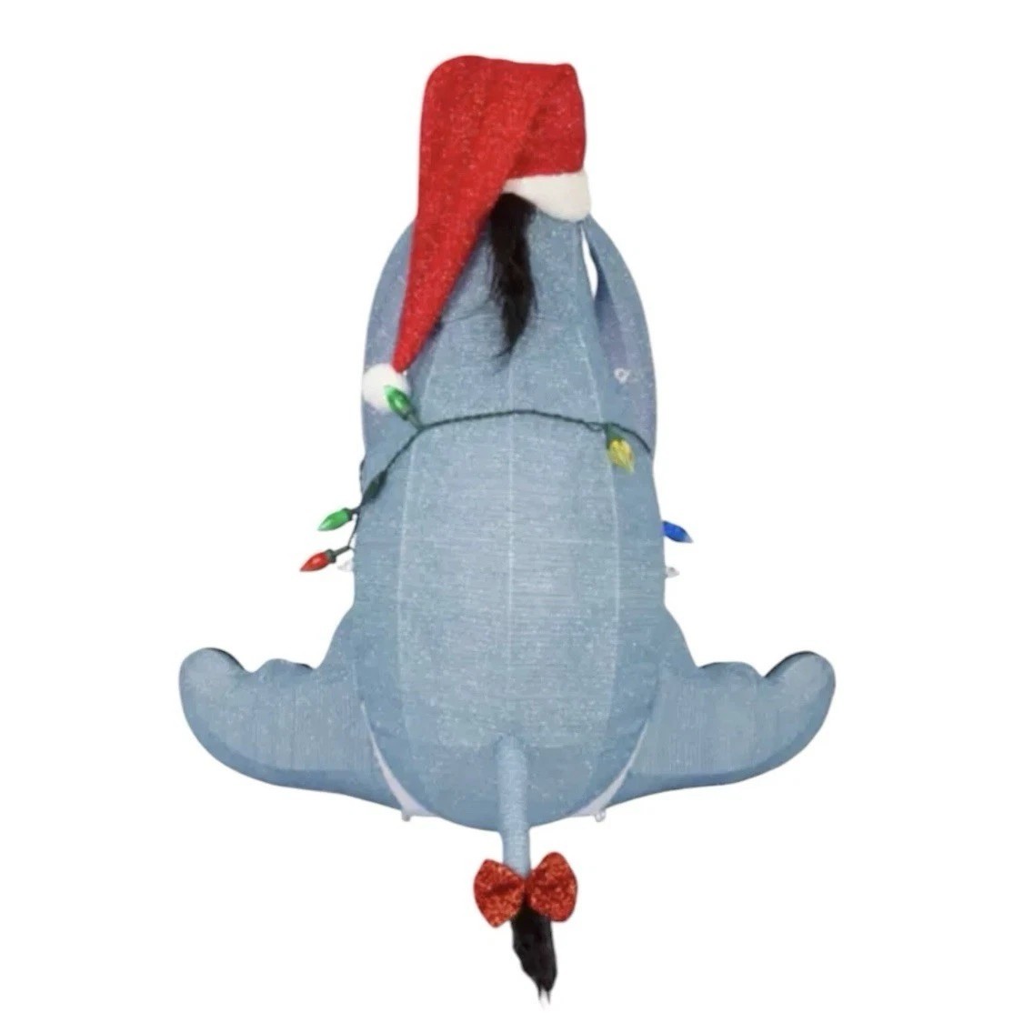 Disney 2.5ft LED Tinsel Eeyore with Santa Hat Christmas Lights Yard Decoration