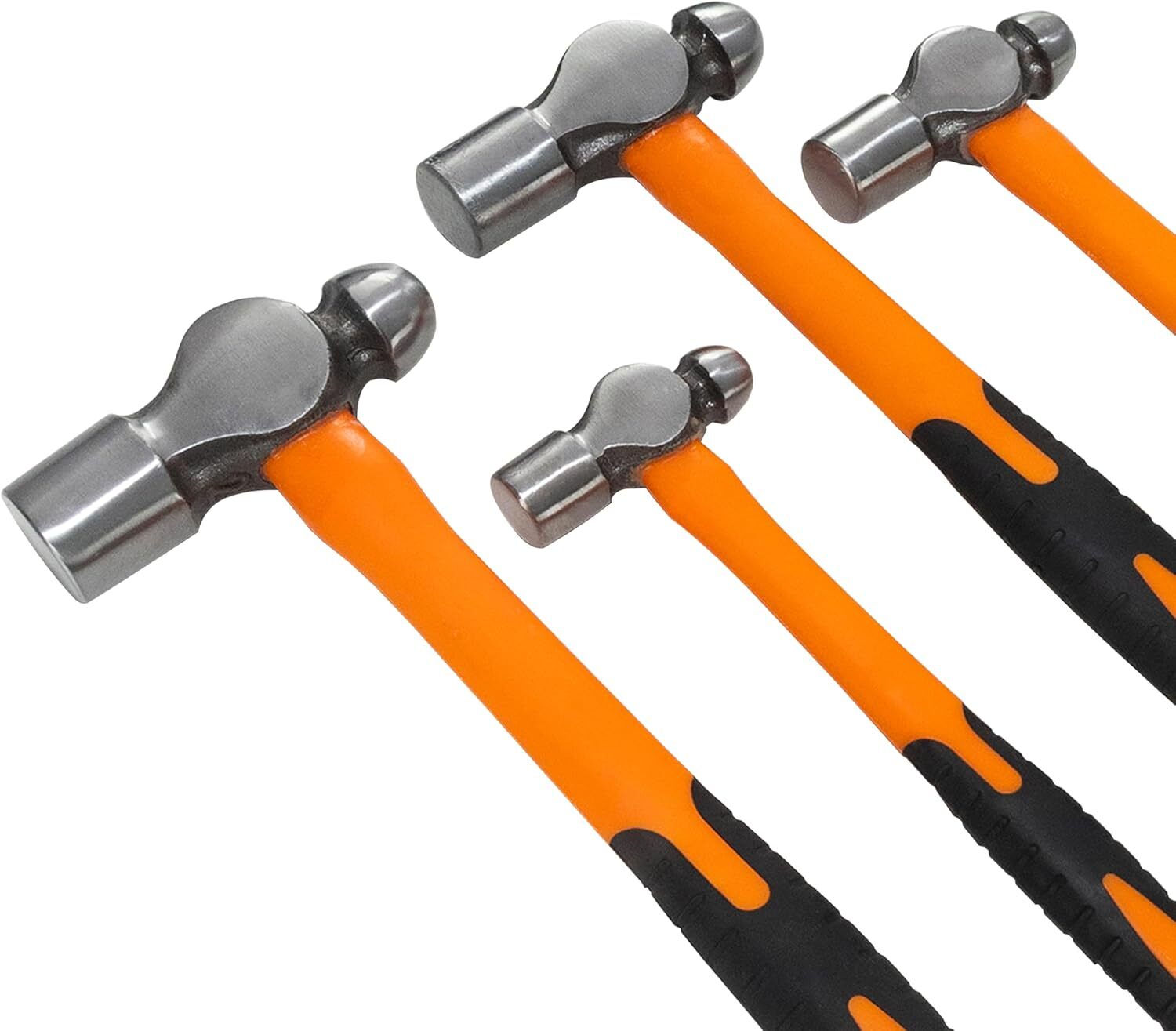 HFS(R) Ball Peen Hammer Set, 8 12 16 24oz, Blow Striking Ball Pein Hammer