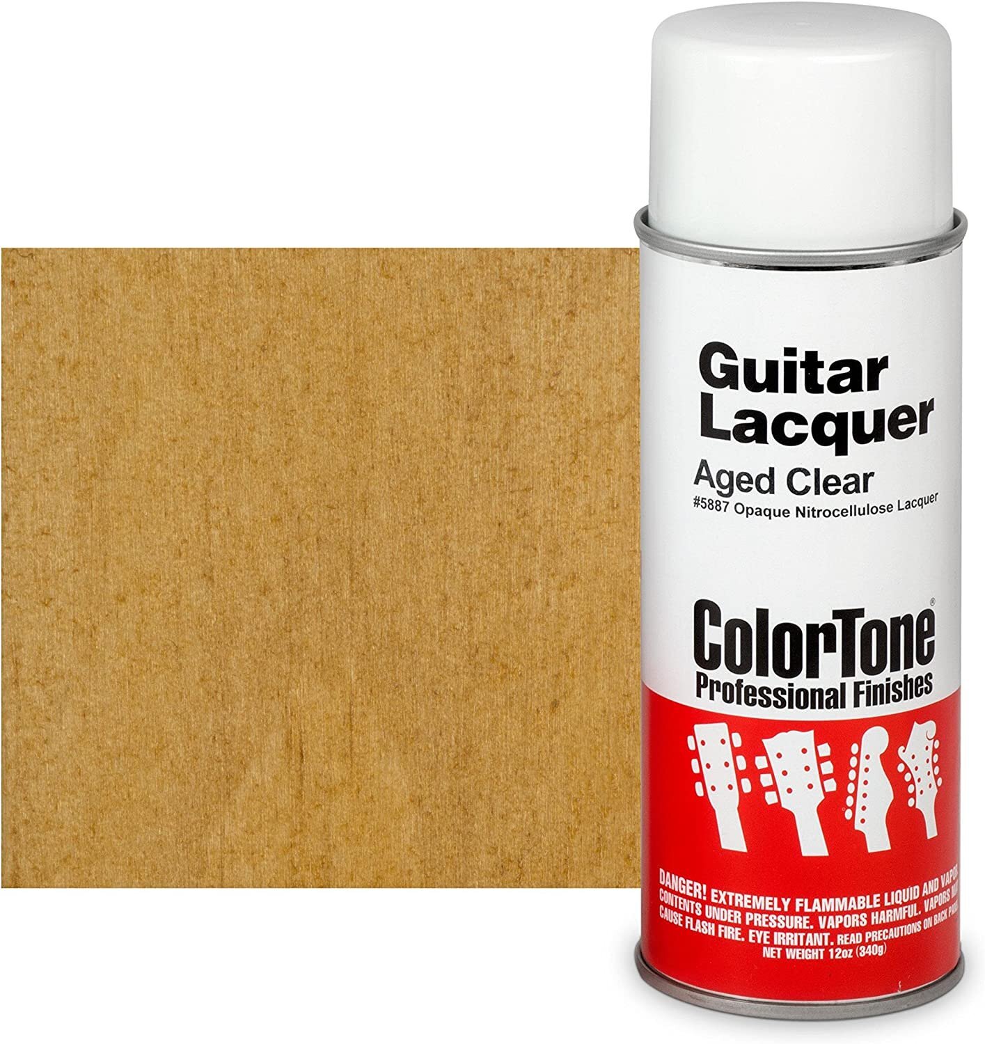 ColorTone 50s Classic Colors Aerosol Guitar Lacquer, Aged Clear