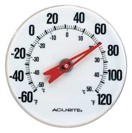 ACURITE 00346A3 Analog Thermometer,5" Dial Size 53DP74