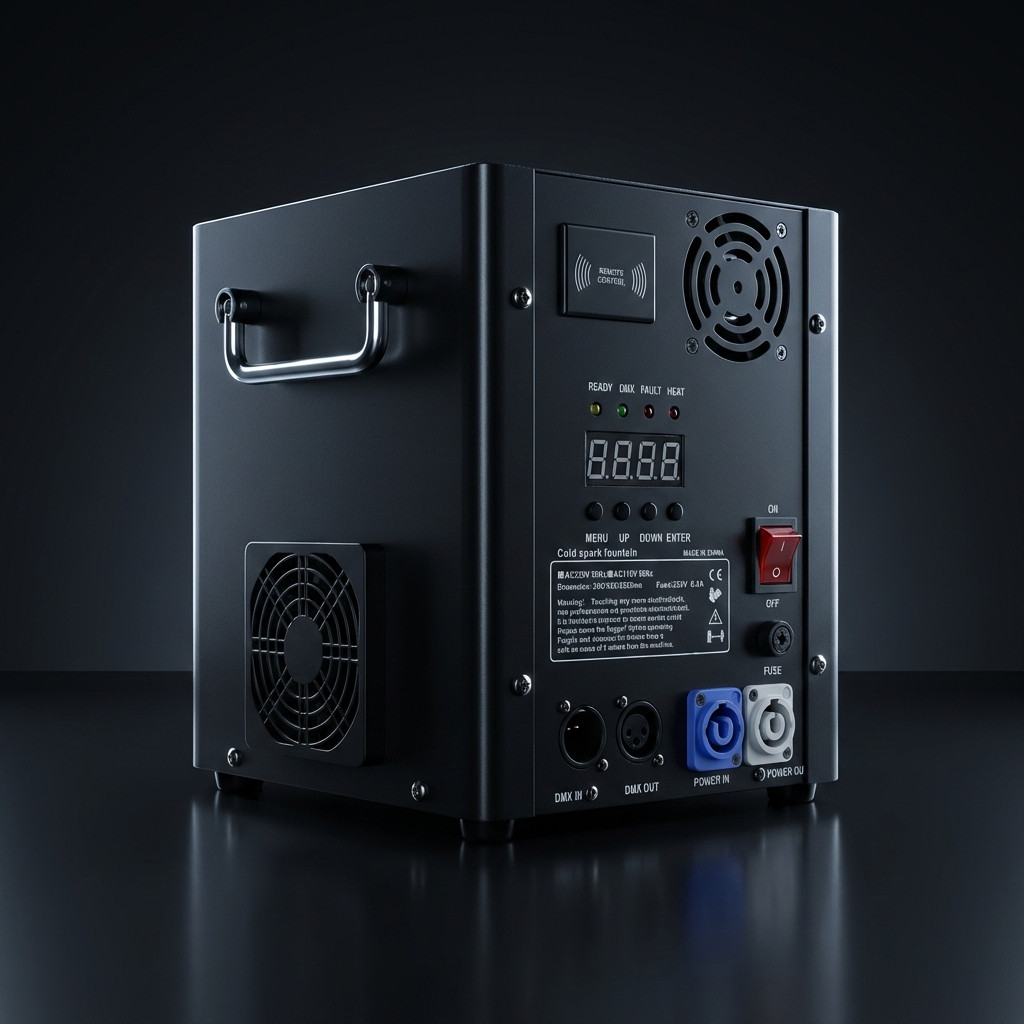 SRSFXWorx 800W Professional Cold Spark Machine – DMX512 + 16-Key Wireless Remote