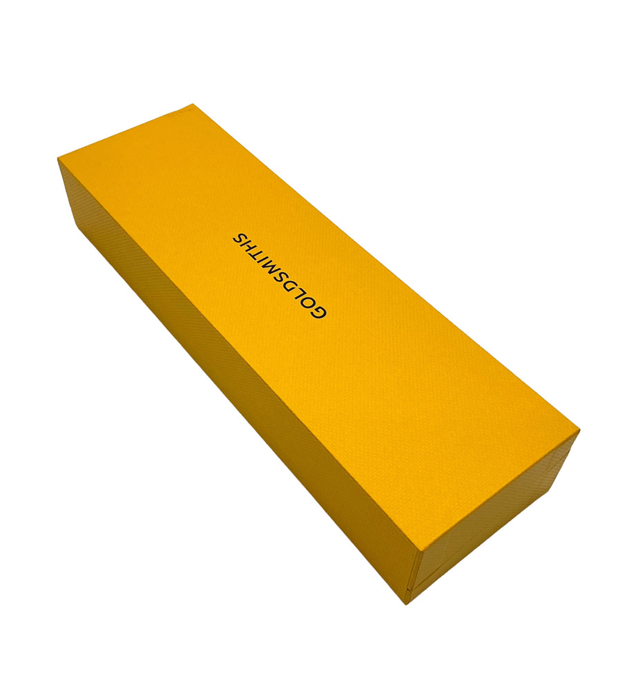 Goldsmiths Rectangular Black /White / Yellow Prestige Watch Box Presentation Set