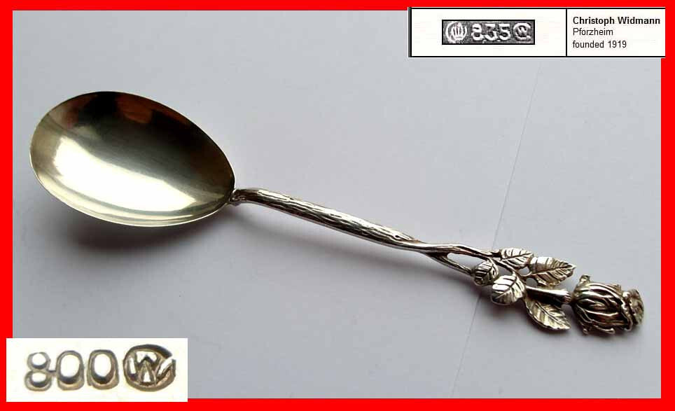 Rare Serving Spoon/ Cream Spoon/ Spoon, Ch. Widmann, 800 Silver E426