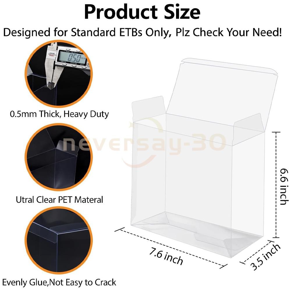 5 Pcs ETB Protector Case Crafted for PKMN Elite Trainer Box Protector Cases