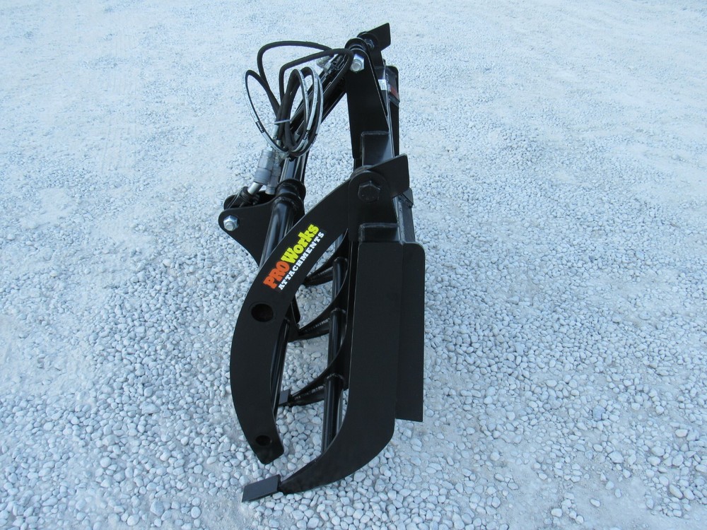 48" Compact Tractor Root Rake Clam Grapple Attachment Skid Steer Quick Attach