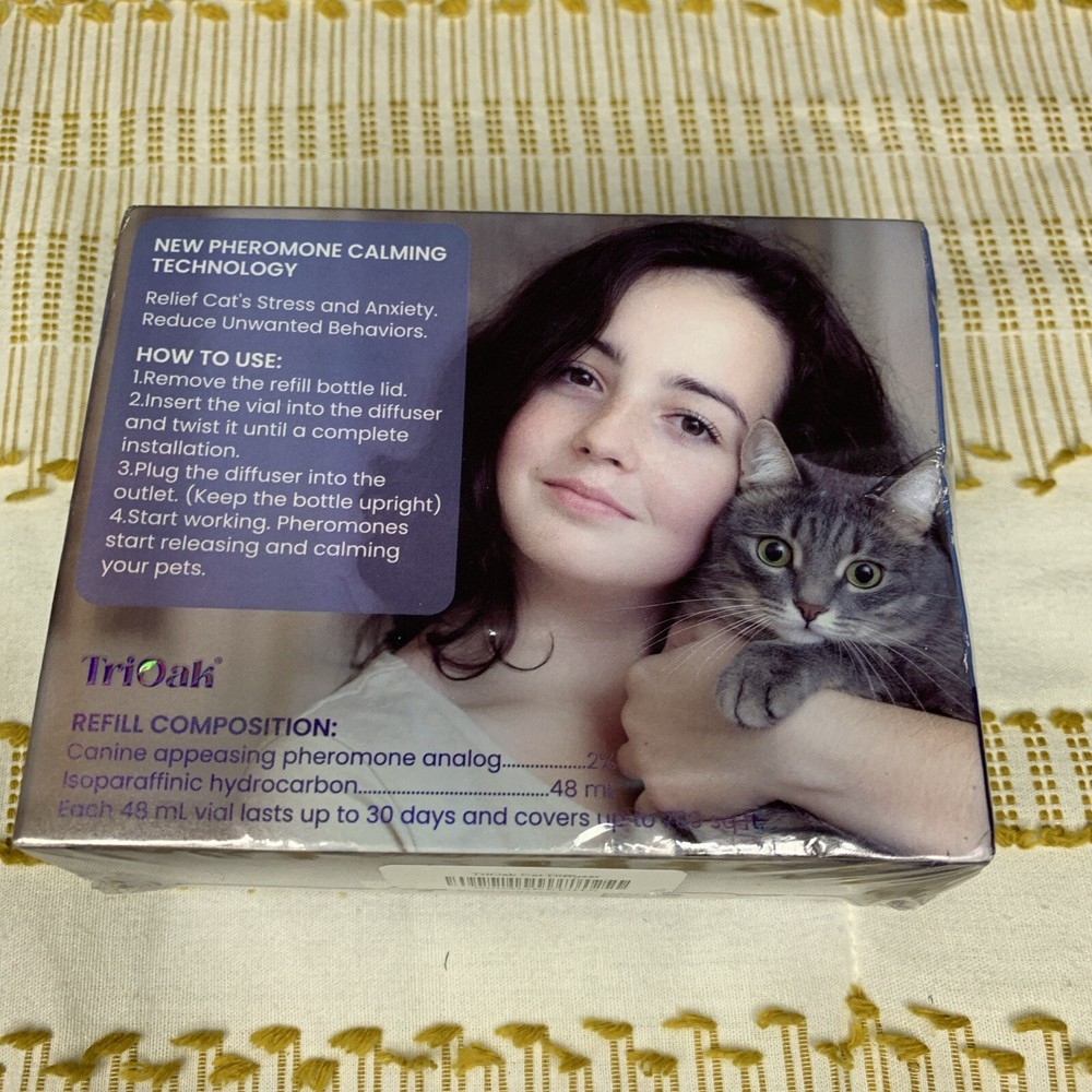 TriOak Cat Calming Diffuser 2 in 1 Anxiety Relief, Pheromone Diffuser sealed