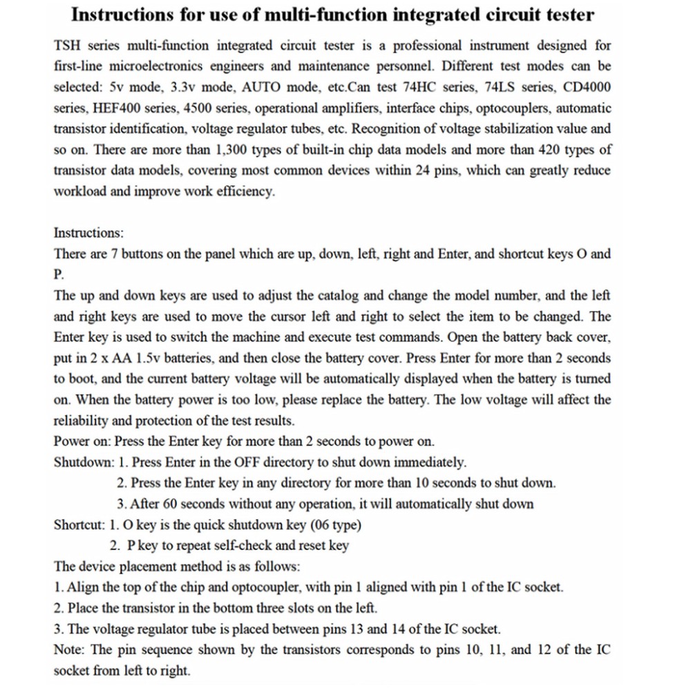 Integrated Circuit Ic Tester Transistor Tester With Lcd Display Screen #8