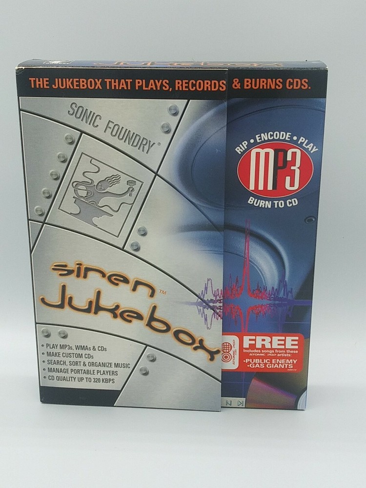 Siren Jukebox Mp3 Burner RIP Record Encode Play Customize CD's Windows Media 99