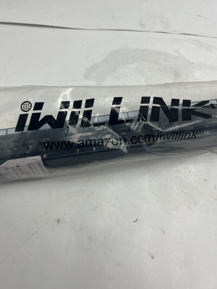 Genuine Iwillink Cat6 RJ45 Rackmount Wall Mount Patch Panel Black
