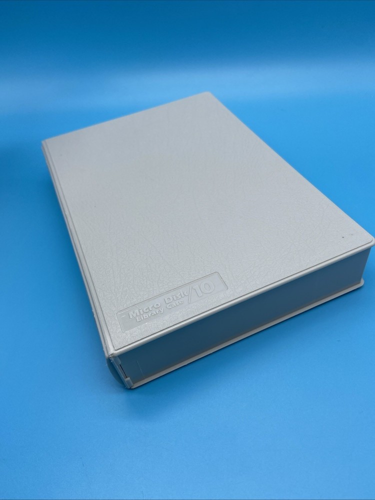 Vintage Grey Micro Disk Library Case / 10 - 3.5" Floppy Disk Stora