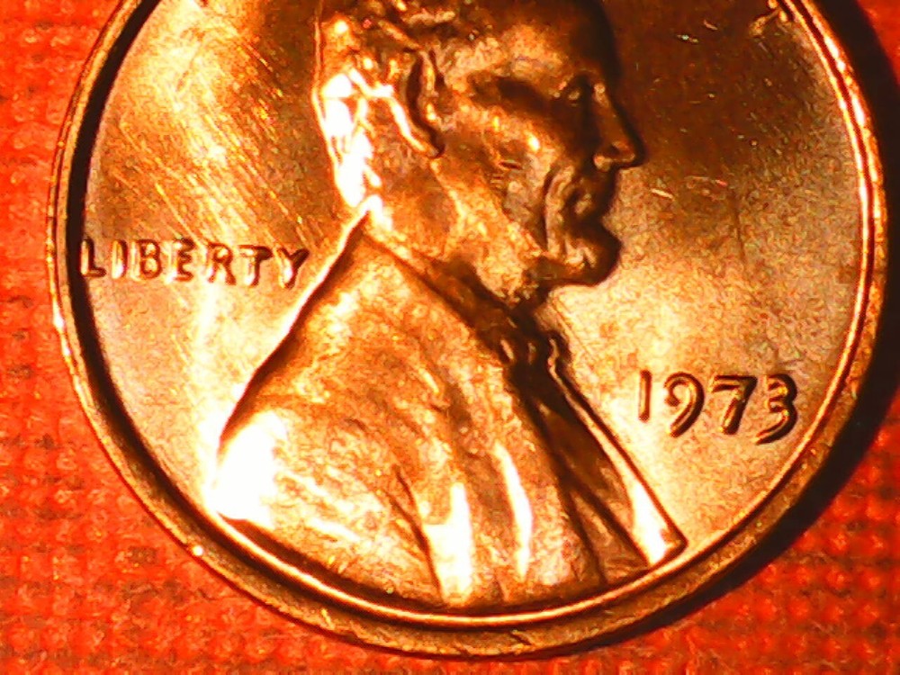 1973 Penny Struck Through Reverse
