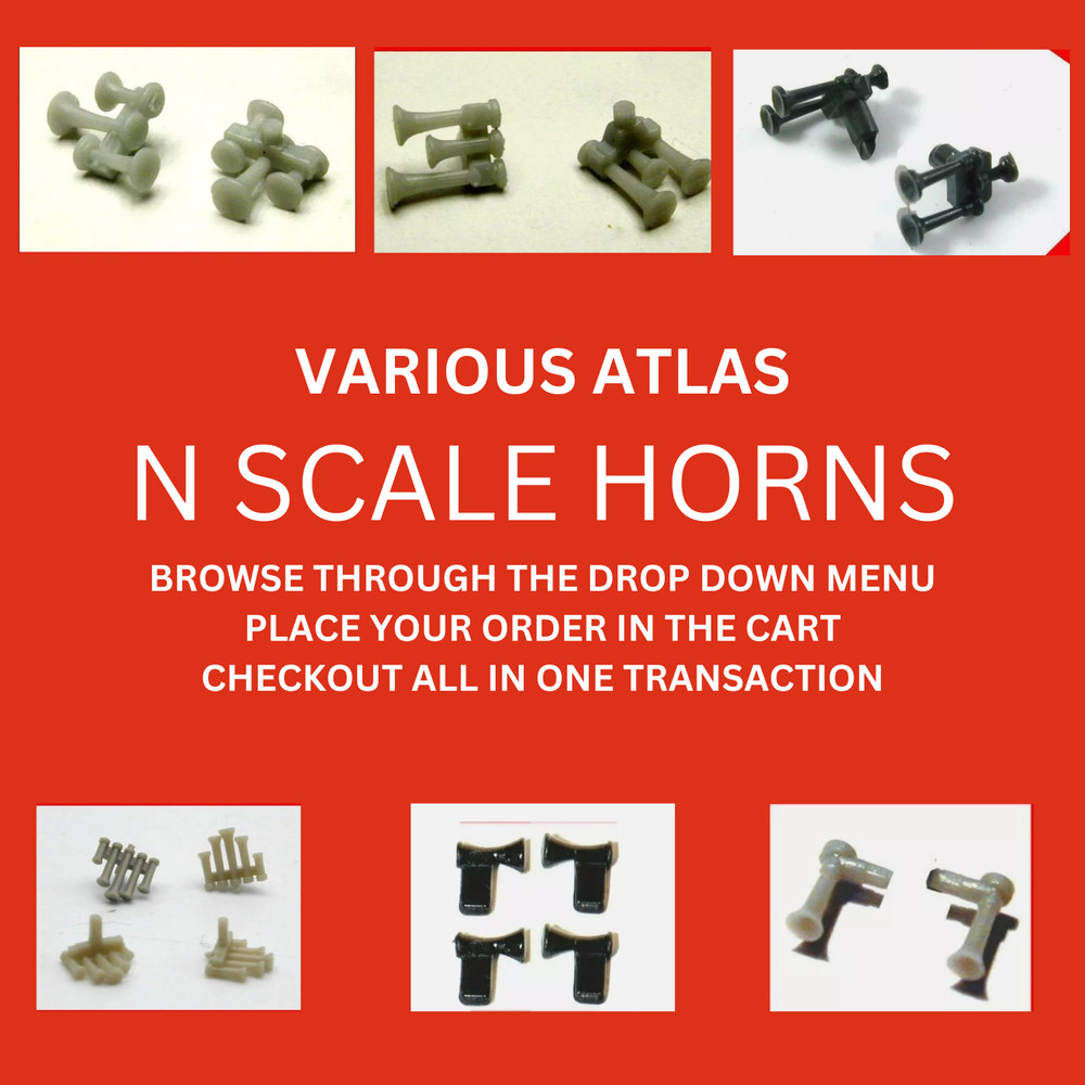 VARIOUS ATLAS HORNS N SCALE