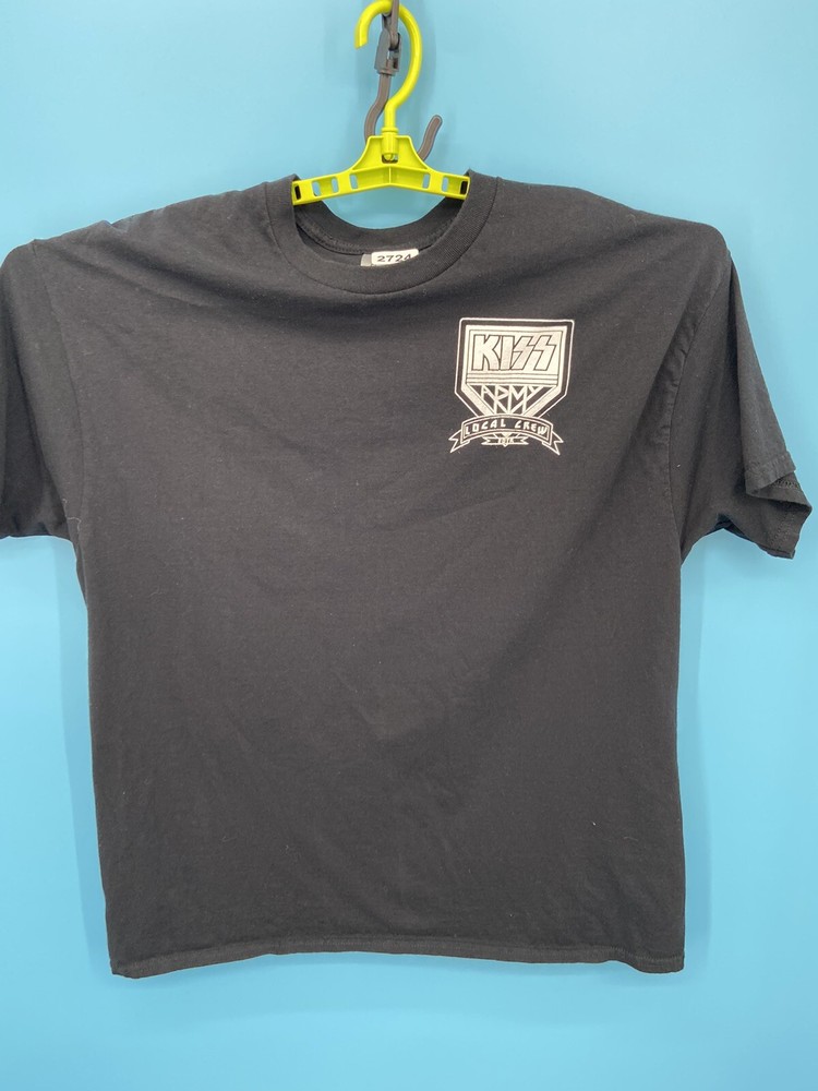 KISS T Shirt Mens XL Black Crew End Of The Road World Tour Concert Rock Band EUC