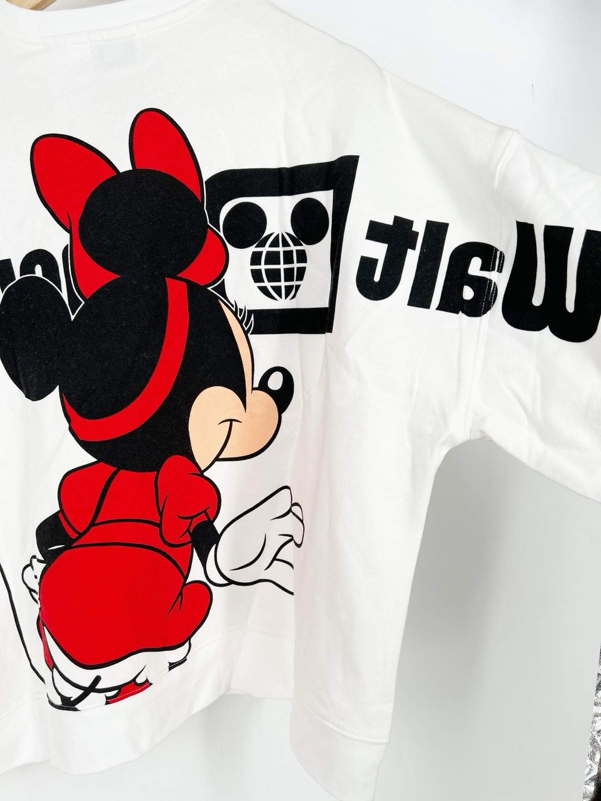 Walt Disney World Minnie Mouse White Crewneck Sweatshirt Red 2 Sided Sz 3X NWT