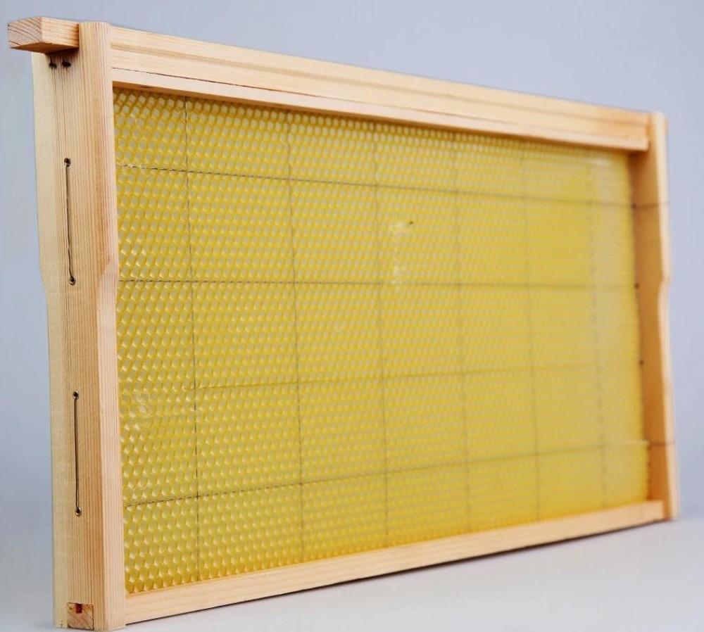 20PCS Bee Wax Foundation Hive Frames Foundation Deep Comb Bee Hive With Wire