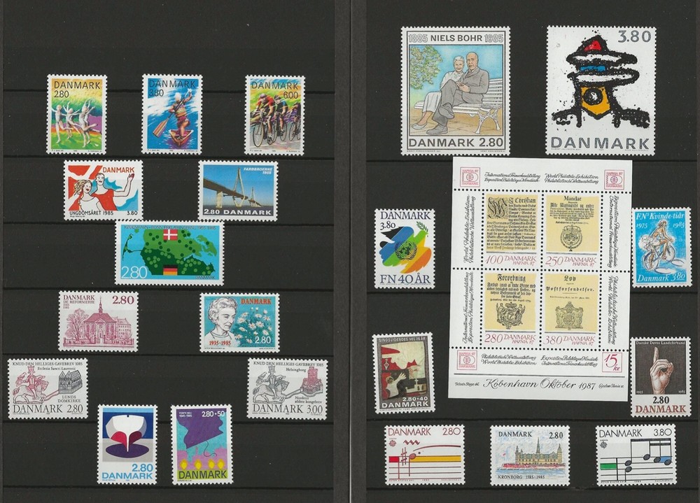 Denmark 1985 yearset commoratives  MNH  (dk 1985)