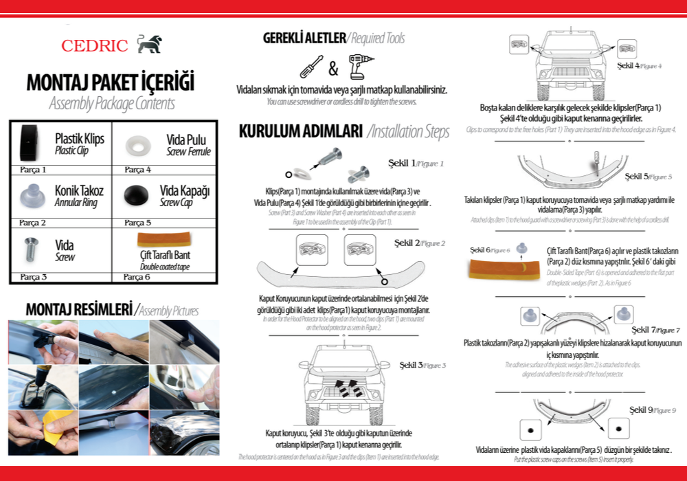 Hood Deflector Guard | Front Bug Shield Compatible for Ford Transit 2019-2024
