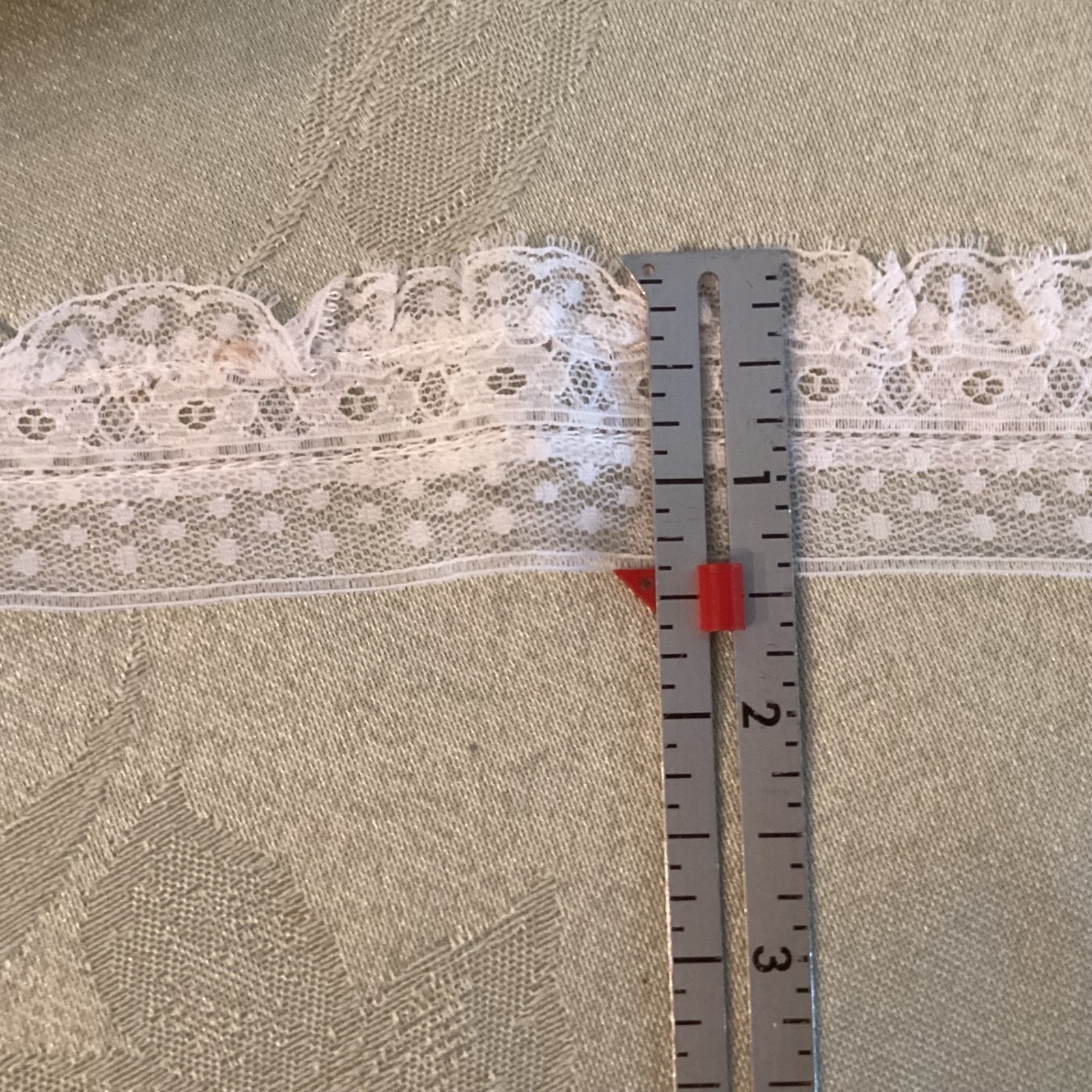 1 1/2” White Flat Heirloom English Cotton Embroidered Ruffled Trim Lace #17425